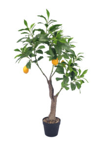 3 ft. artificial aged trunk lemon tree with realistic bark texture and fruit