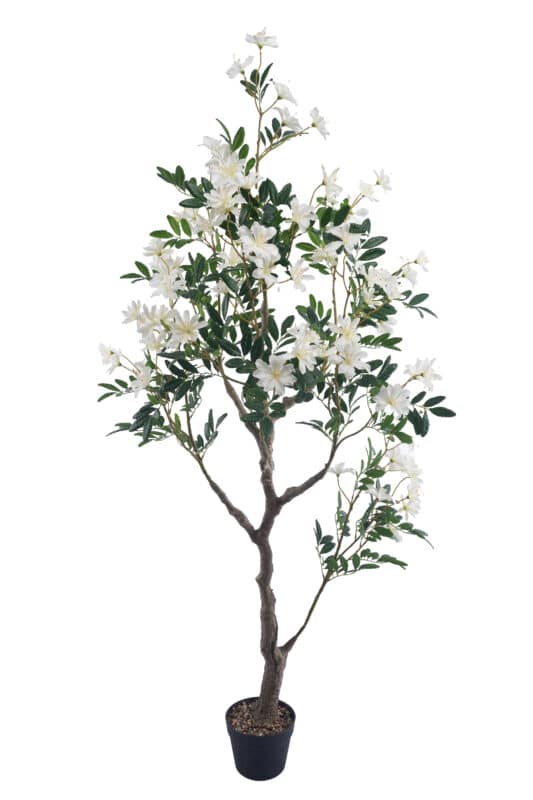 Full view of a premium artificial apple flower tree for wholesale
