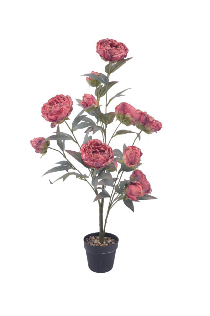 13-head Roasted-Edge Artificial Peony - Faux Roasted Edge Peony Wholesale