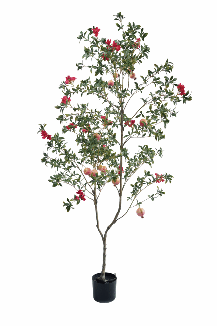 5.9 ft. Artificial Pomegranate Tree - Artificial Pomegranate Wholesale