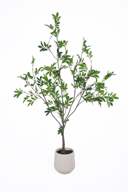 4.2 ft. Artificial Ficus Tree on a white background - faux ficus tree wholesale.