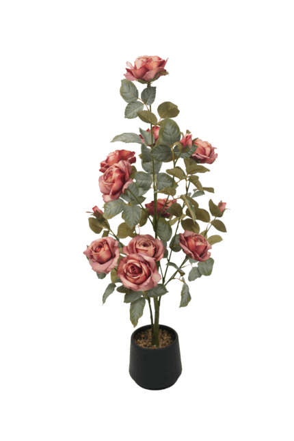 Artificial Potted Rose Tree Autumn Color - Autumn Rose Tree Wholesale