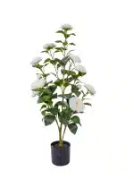 2.8ft Artificial Potted Camellia | Elegant Blooms | Artificial Plant - 26-1