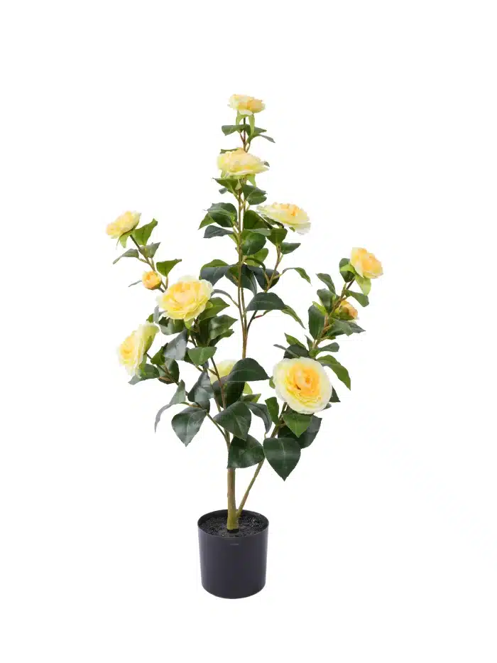 2.8ft Artificial Potted Camellia | Elegant Blooms | Artificial Plant - 26-2