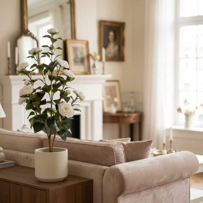 2.8ft Artificial Potted Camellia | Elegant Blooms | Artificial Plant - rd00026_scene_1_1768191952365