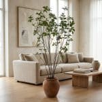 6.5ft Artificial Pepper Tree in Modern Living Room